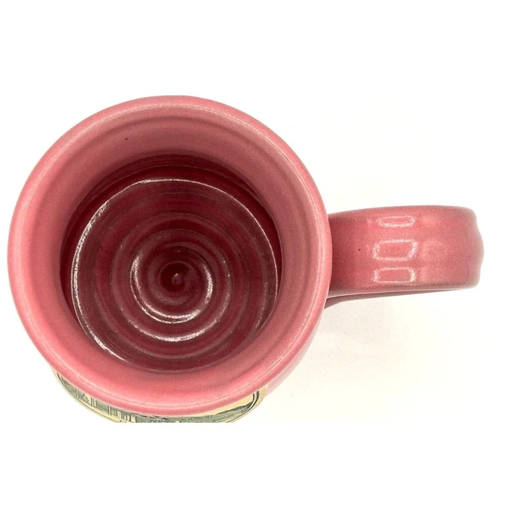 2016 DENEEN POTTERY Stoneware Mug Cup Reba's Ranch House‎ Branded Hand-Thrown